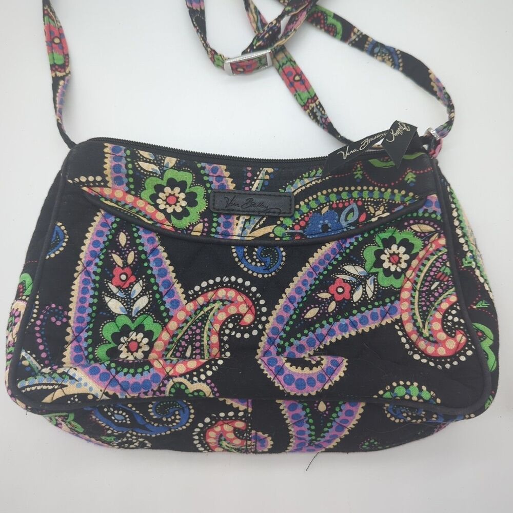 Vera Bradley Kiev Paisley 2016 Small Crossbody Purse Bag Long Thin Handle